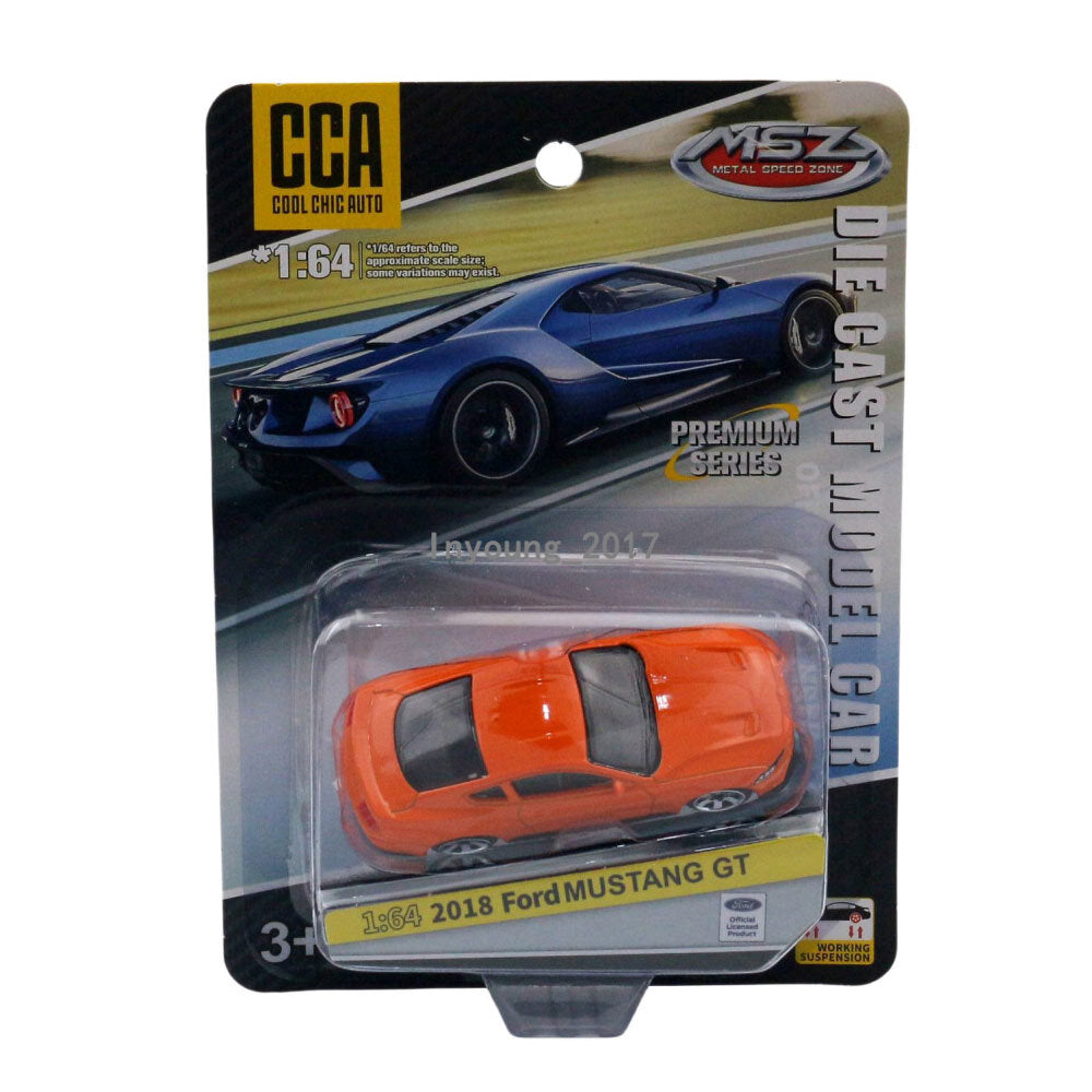 1/64 Ford Mustang GT Model Car Diecast Toy Vehicle Toys for Boys Kids Orange