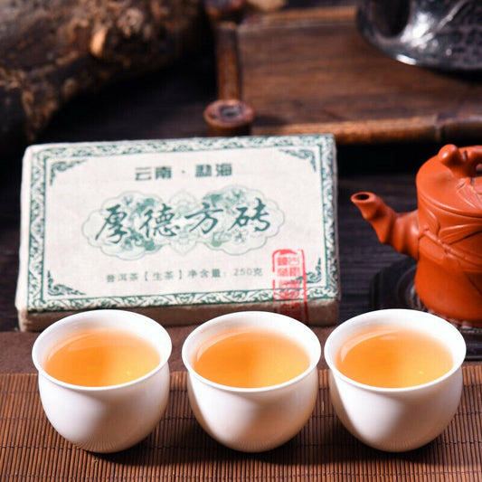 Yunnan Green Tea Pu-Erh Cha Tea Bricks Natural Menghai Big Leaf Pu'er Tea 1000g