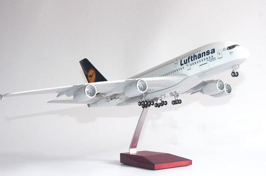 1:160 46CM Luftansa AIRBUS A380 Passenger Airplane Landing Gear Resin Model