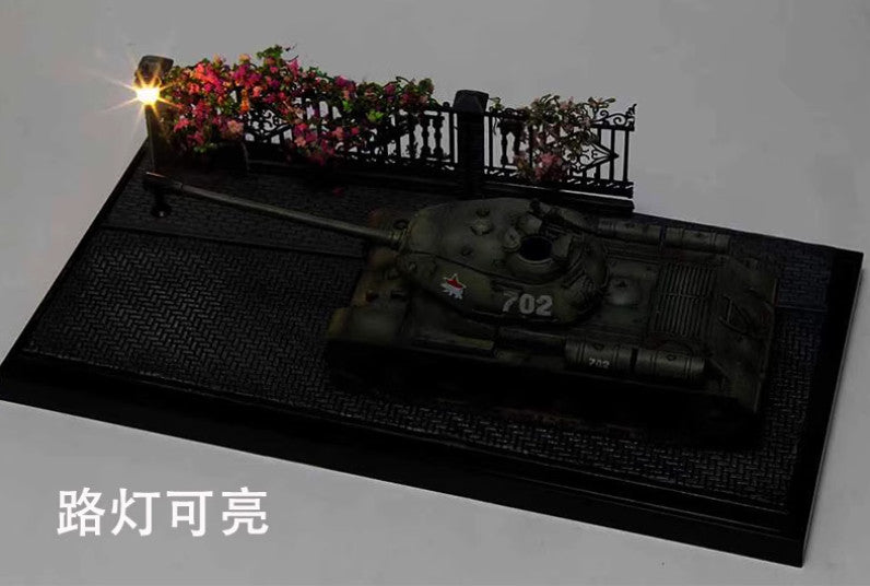 1/72 War Ii European Street Scene Display Platform Finished Model(No Doll car)