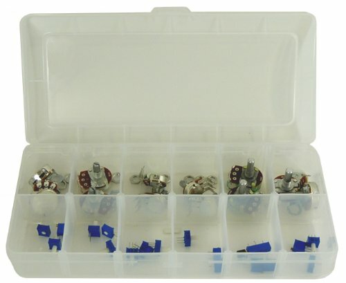 Potentiometer Assortment Kit with Storage Case - Includes 23 Trimmers and Pots