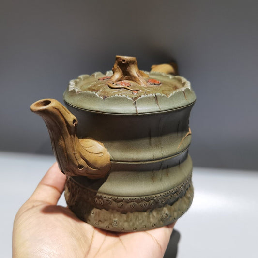 vintage chinese yixing purple clay teapot zisha ceremony plum blossom teaware