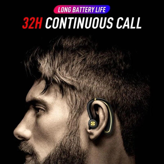 True Wireless Earbuds Bluetooth Earphones Stereo Bass Ear Hook Headset with Mic