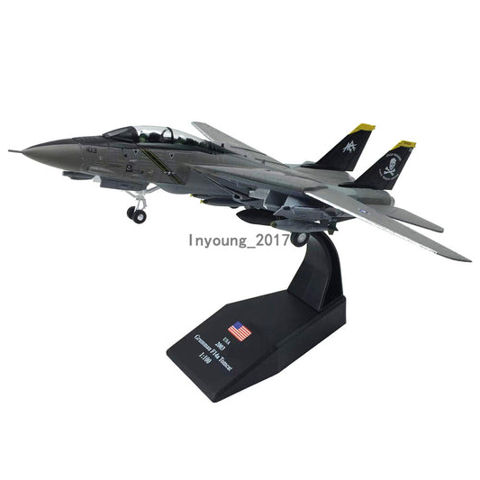 1/100 USN Grumman F-14A Tomcat Fighter Airplane Model Diecast Army Plane Model