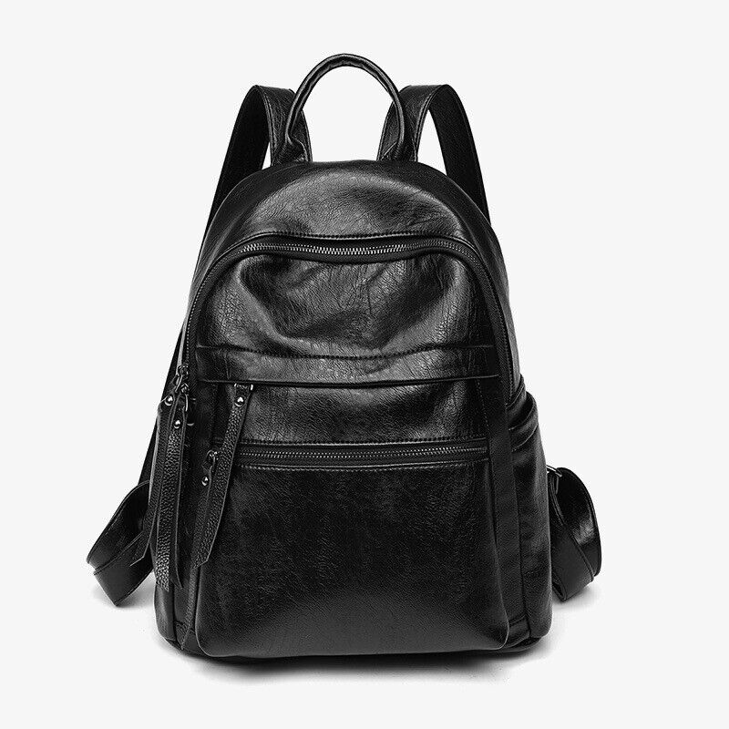 Women's Ladies Leather Backpack Purse Anti-Theft Rucksack Travel Bag Satchel