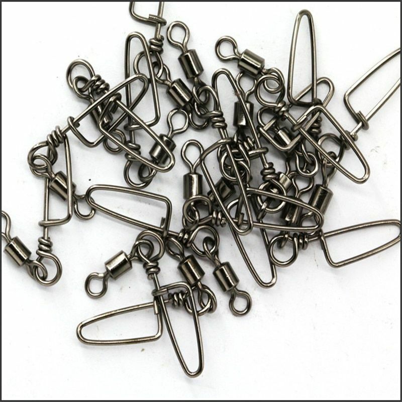 Swivel Hooks Snap Lure Fishing 1000pcs Stainless Steel Connector Rolling Tackles