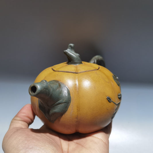 Chinese Yixing Zisha Clay Handmade Exquisite Teapot(南瓜壶 低款:蒋蓉)
