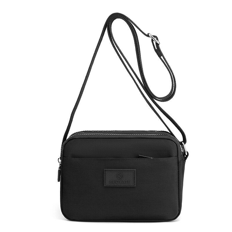 Nylon Crossbody Bag Winter Shoulder Handbag Messenger Purse 21*9*15CM Gray/Black