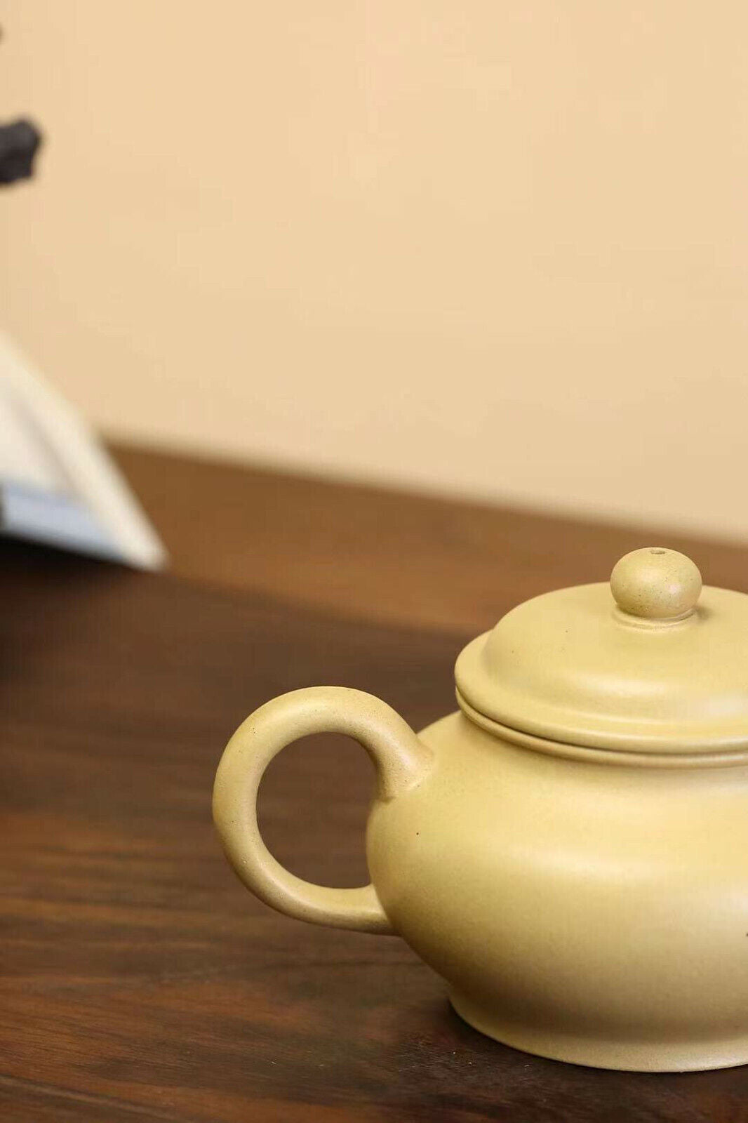 150cc中国宜兴手工紫沙绿粘土茶壶水平胡茶壶-