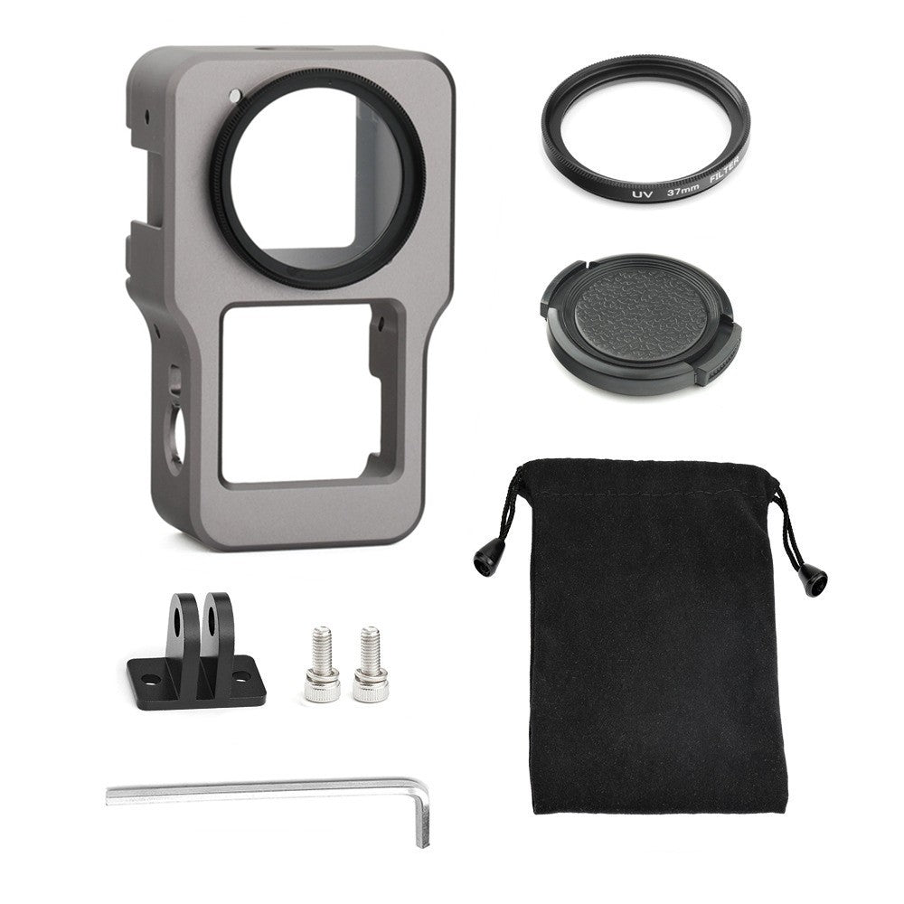 Camera Protective Frame Cover+UV Filter+Lens Cover+Adapter For DJI Action 2 D