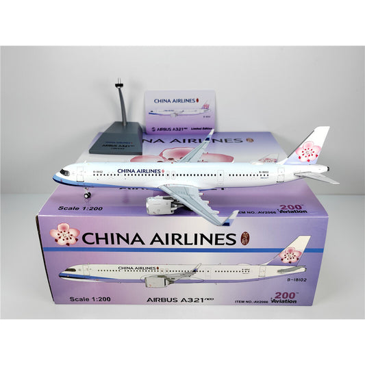 22cm 1:200 Aviation China Airlines Plane Airbus A321neo Diecast Aircraft Model