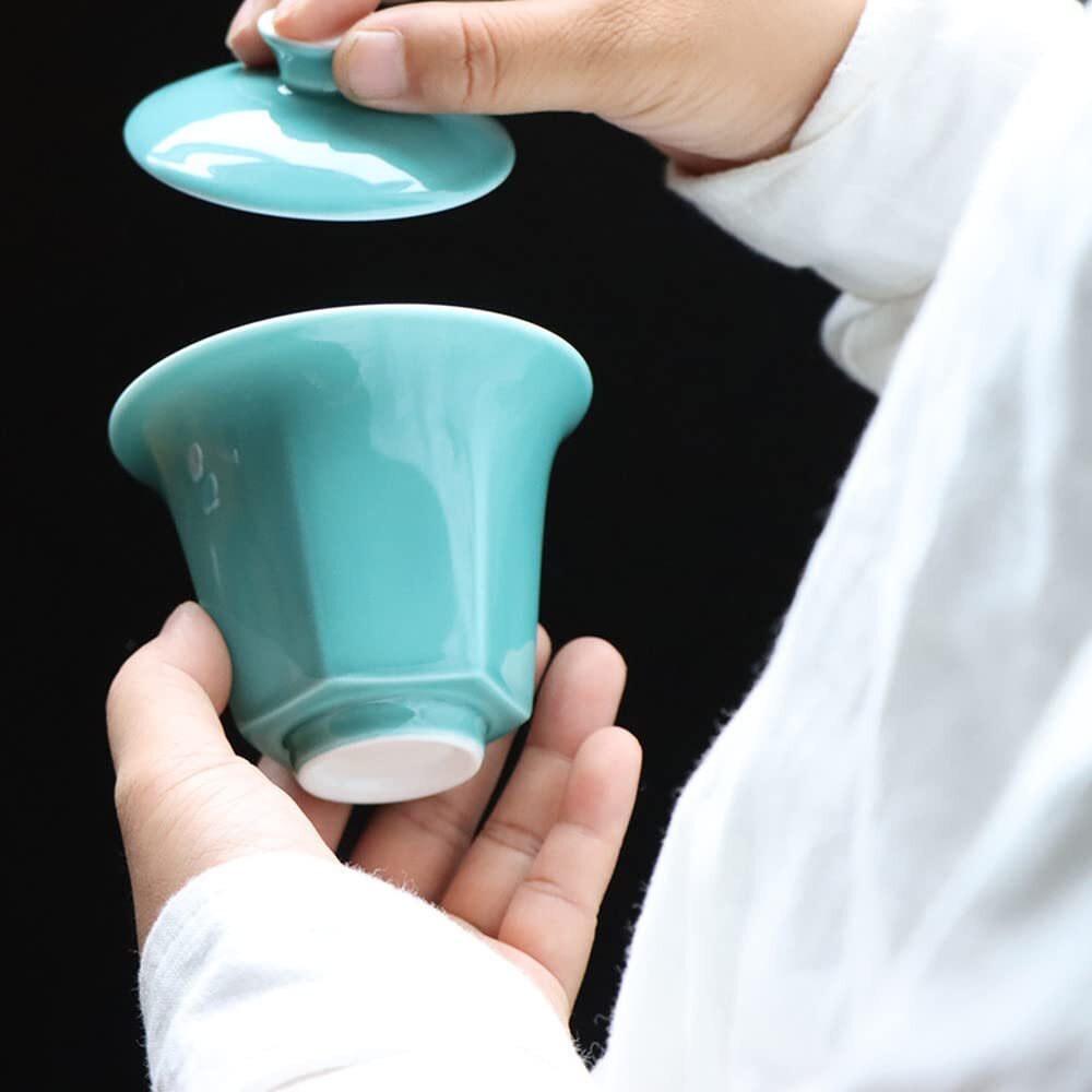 150ml Porcelain Gaiwan Chinese Ceramic Kung Fu Tea Bowl Tea Set Tureen Tea