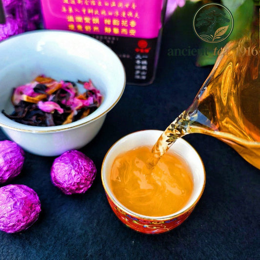 250g Flower Tea Dragon Ball Yunnan Rose Purple Cuckoo Dragon Ball Black Tea