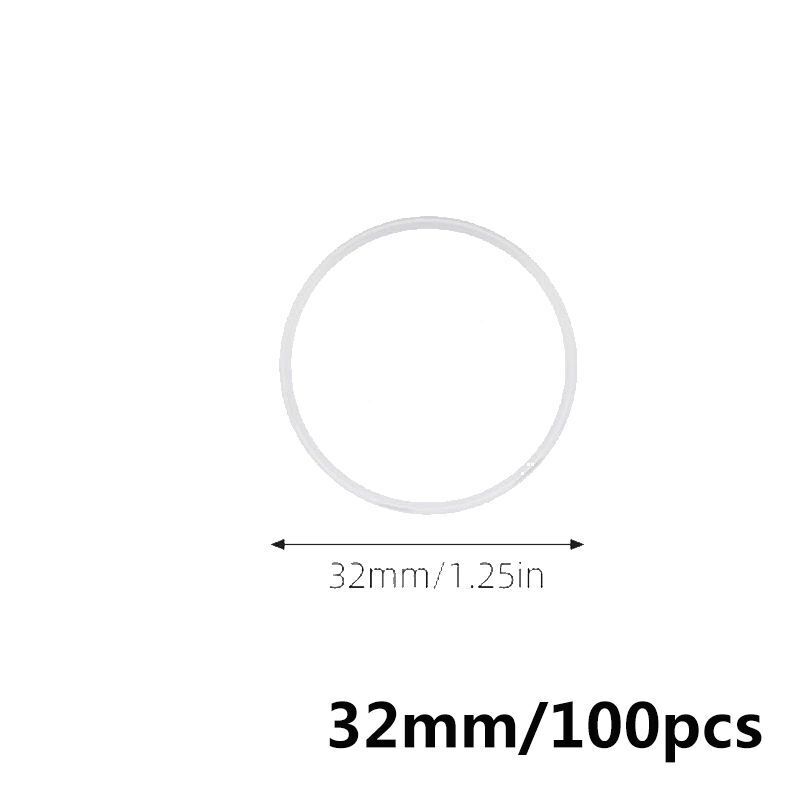 Binder Rings 100Pcs Plastic Clear Notebooks Planners Binding Mushroom Hole Discs
