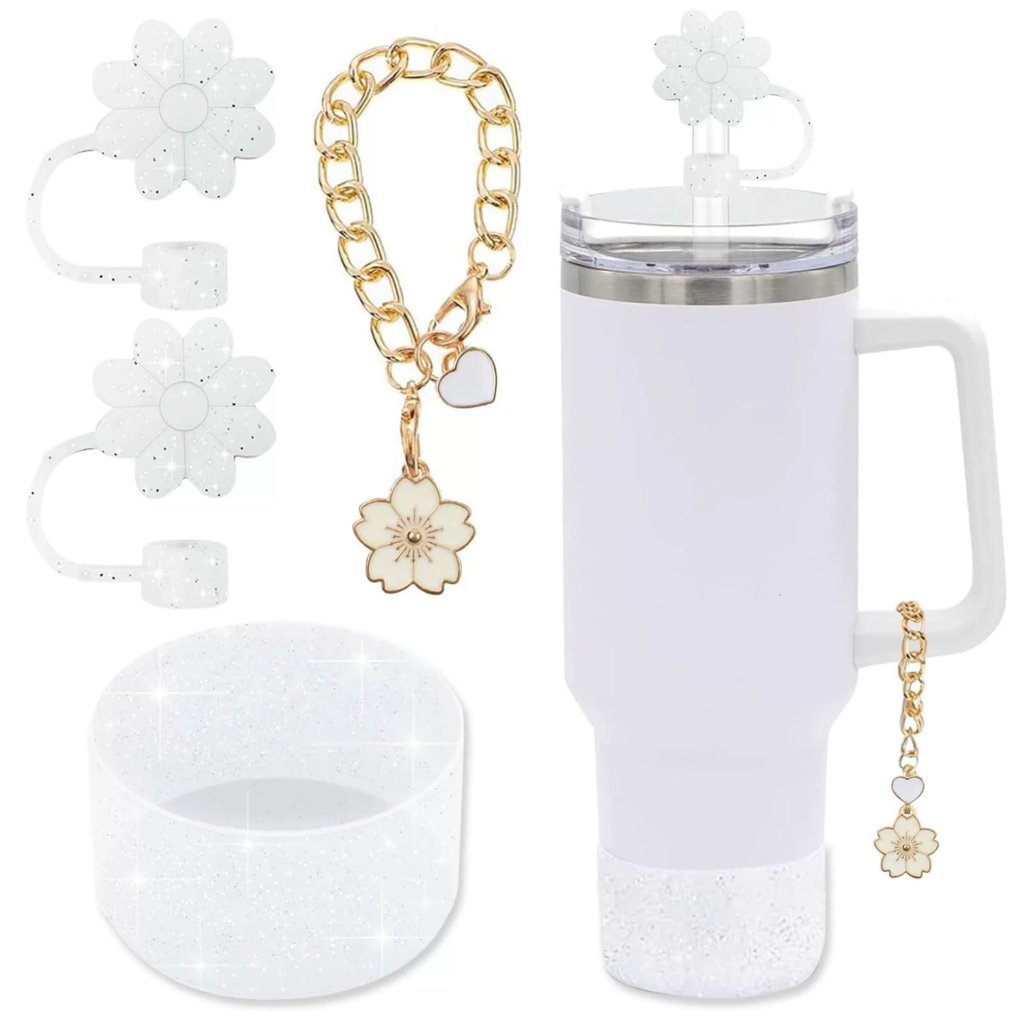 Cup Accessories Set for Stanley Cup 40oz & 30oz Tumbler Travel Christmas Gift