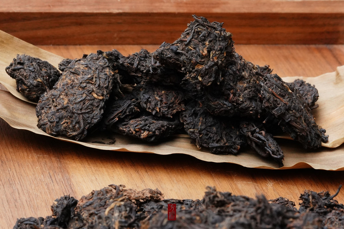 Aged Liu Bao Lao Cha Tou Golden Bud Nuggets Dark Tea China Guangxi Hei Cha 500g