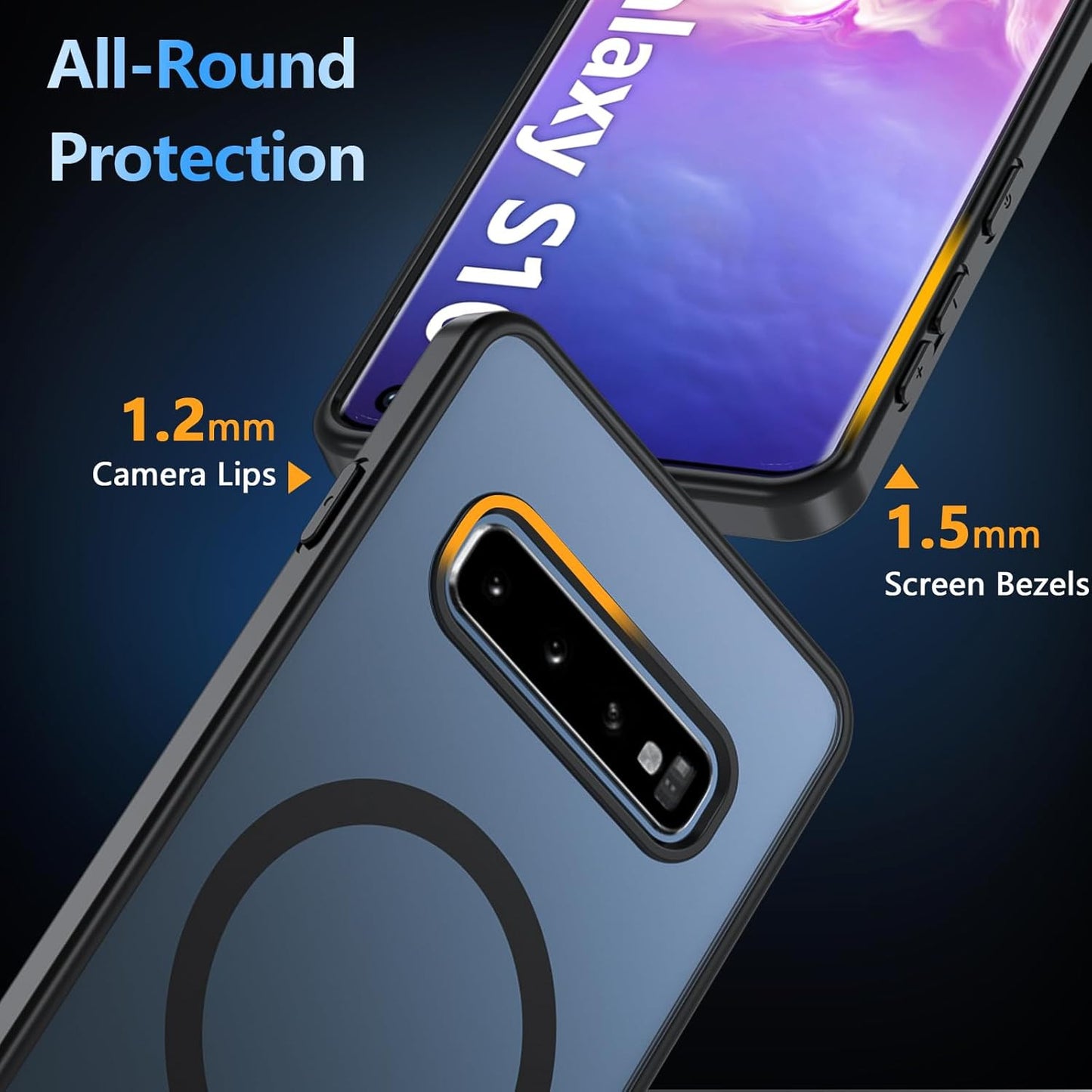 Magnetic for Samsung Galaxy S10 Case, Compatible with Magsafe, Shockproof Milita