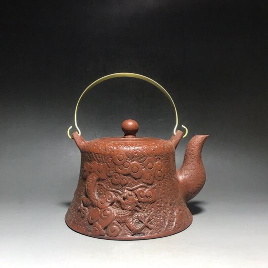 Chinese Yixing Zisha Clay Handmade Exquisite Teapot(提梁大钟 底款:乾隆御制)