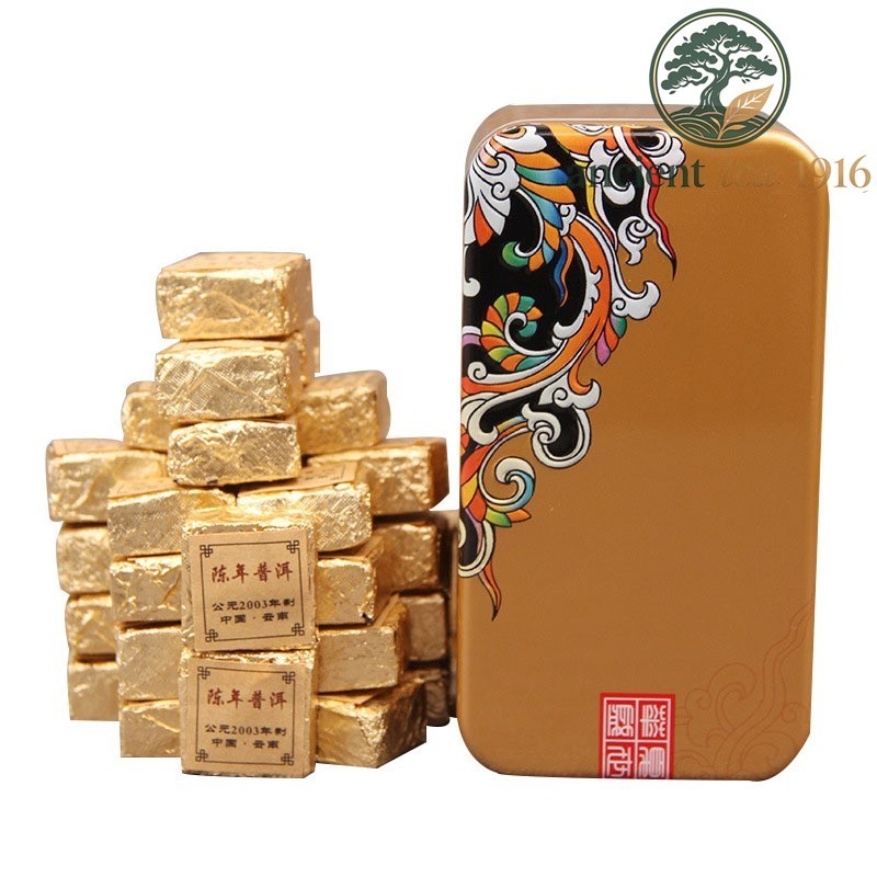 250g 2003 Yunnan Mini Tea Brick Shu Puer Pu-erh Ripe Tea Aged Pu'er Brick