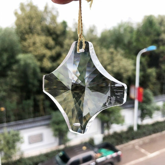 60mm Hanging Crystal Ball Clear Faceted Sphere Sun Catcher Rainbow Prism