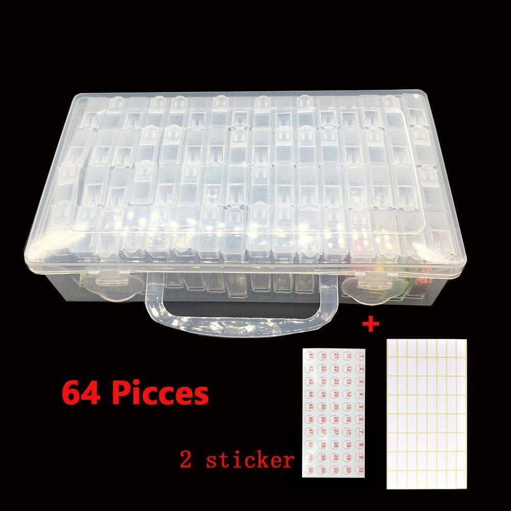 64/128/256 Pcs/Set Bottles Diamond Painting Tools Accessories Storage Containers
