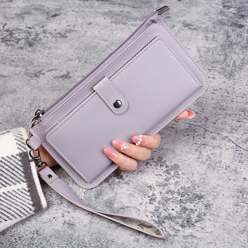 Wallet Multifunctional Synthetic Leather Long Wallets Clutch Buckle Zipper 1 PC