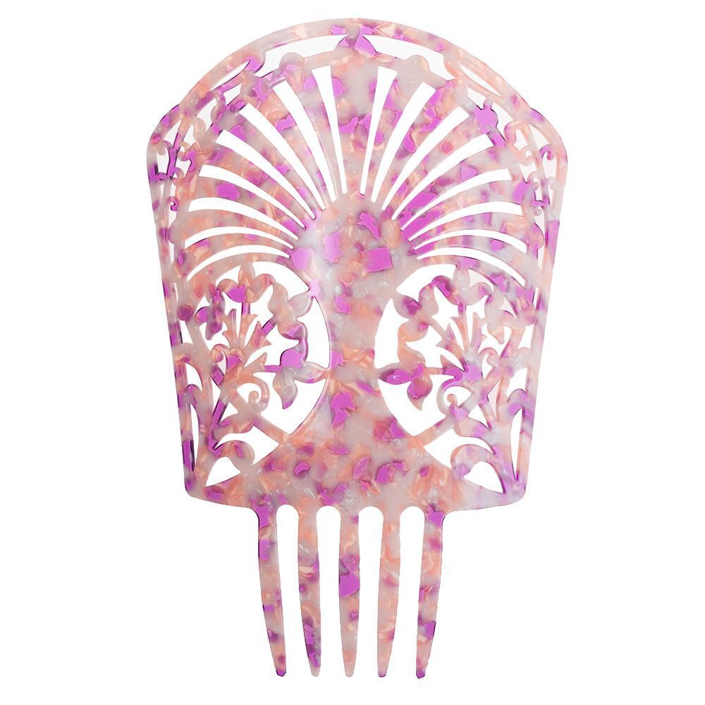 Women Headdress Hair Combs Clips Colorful Acetate Flamenco Accessories 19.5x27cm
