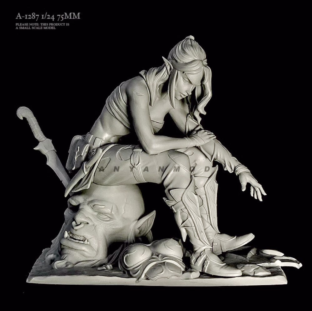 1/24 Resin Figures Model Elf Demon Slaying Warrior unpainted unassembled