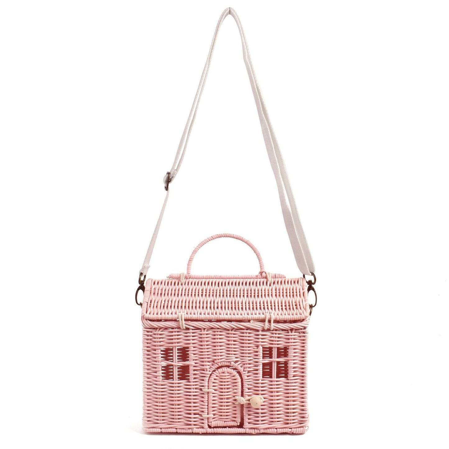 Handmade Handbags Woven Shoulder Crossbody Bag Summer Beach Straw Travel Bag 1PC
