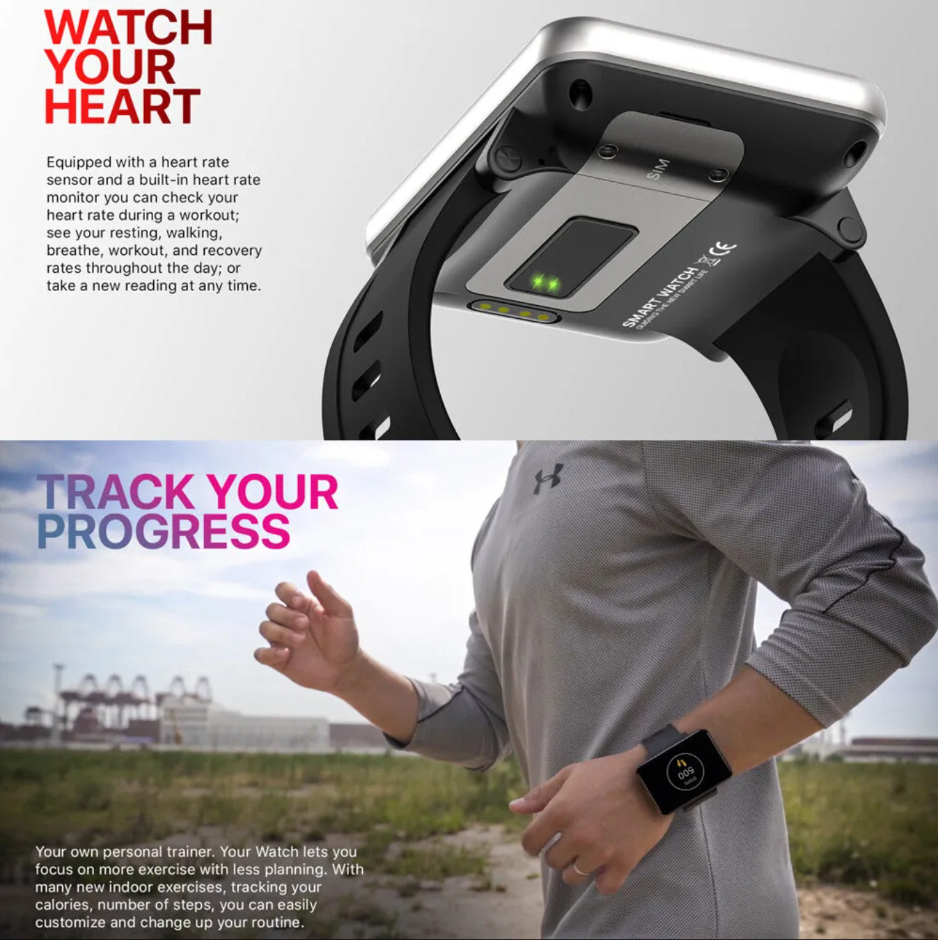 4G Smart Watch for Men Women 5MP Camera Touch Screen 2.86"Inch Screen Android