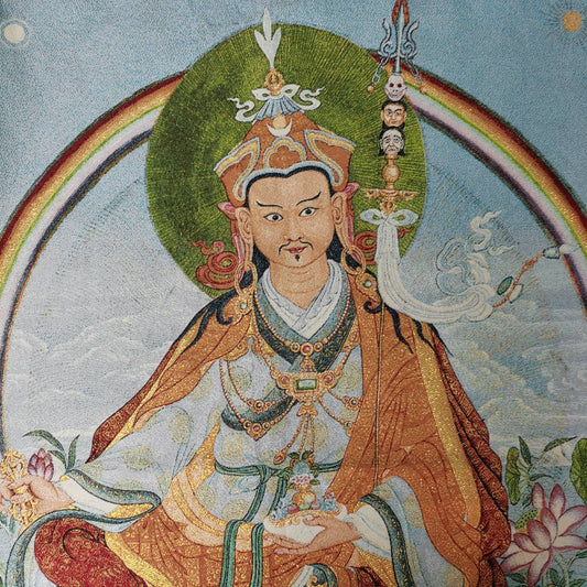 36" Tibet Tibetan Cloth Silk Guru Rinpoche Padmasambhava Tangka Thangka Mural 21