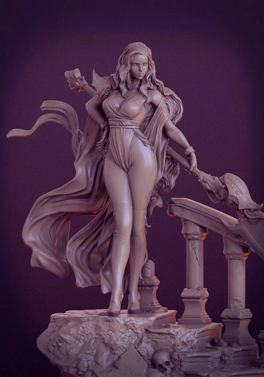 1:24 resin figures model kit Sexy broadsword swordswoman Unassembled Uncolored