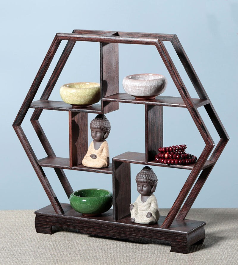 30x32.5x5.8 CM Ji Chi Wood Stand/shelf for Snuffers Netsuke