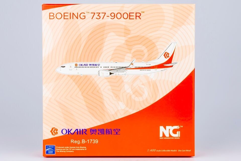 1:400 NG Model Okay Airways BOEING 737-900ER Passenger Airplane Diecast Model
