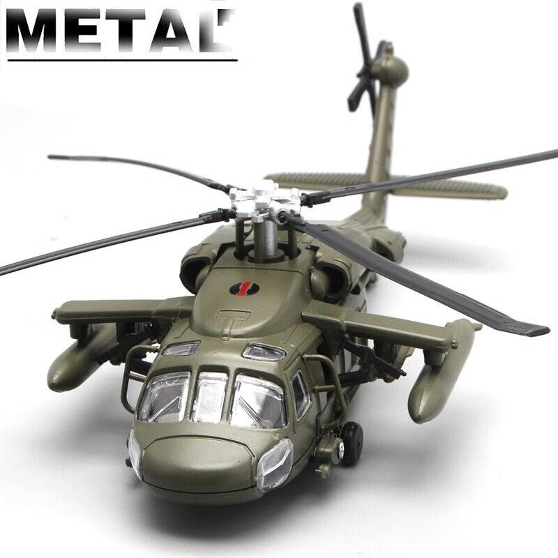 American Black Hawk UH-60 Utility Helicopter Diecast Model Military Toy Vehicle