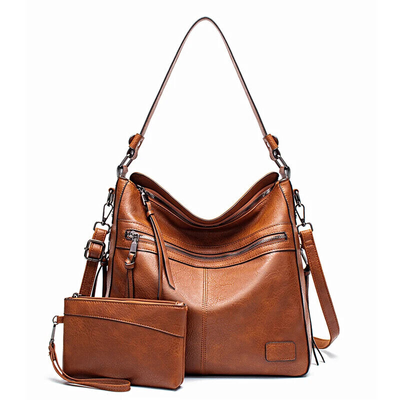 Winter Women Handbags Shoulder Bags Travel Weekend Leather Bag with Purse