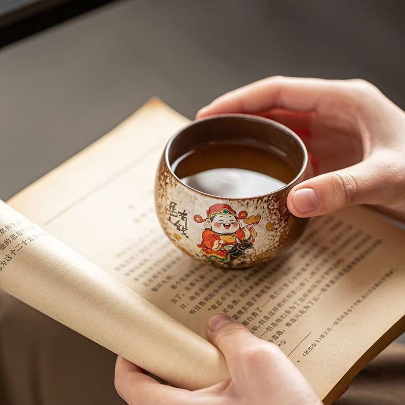 1pc Chinese Porcelain Tea Cup :getting Rich Soon Tea Set