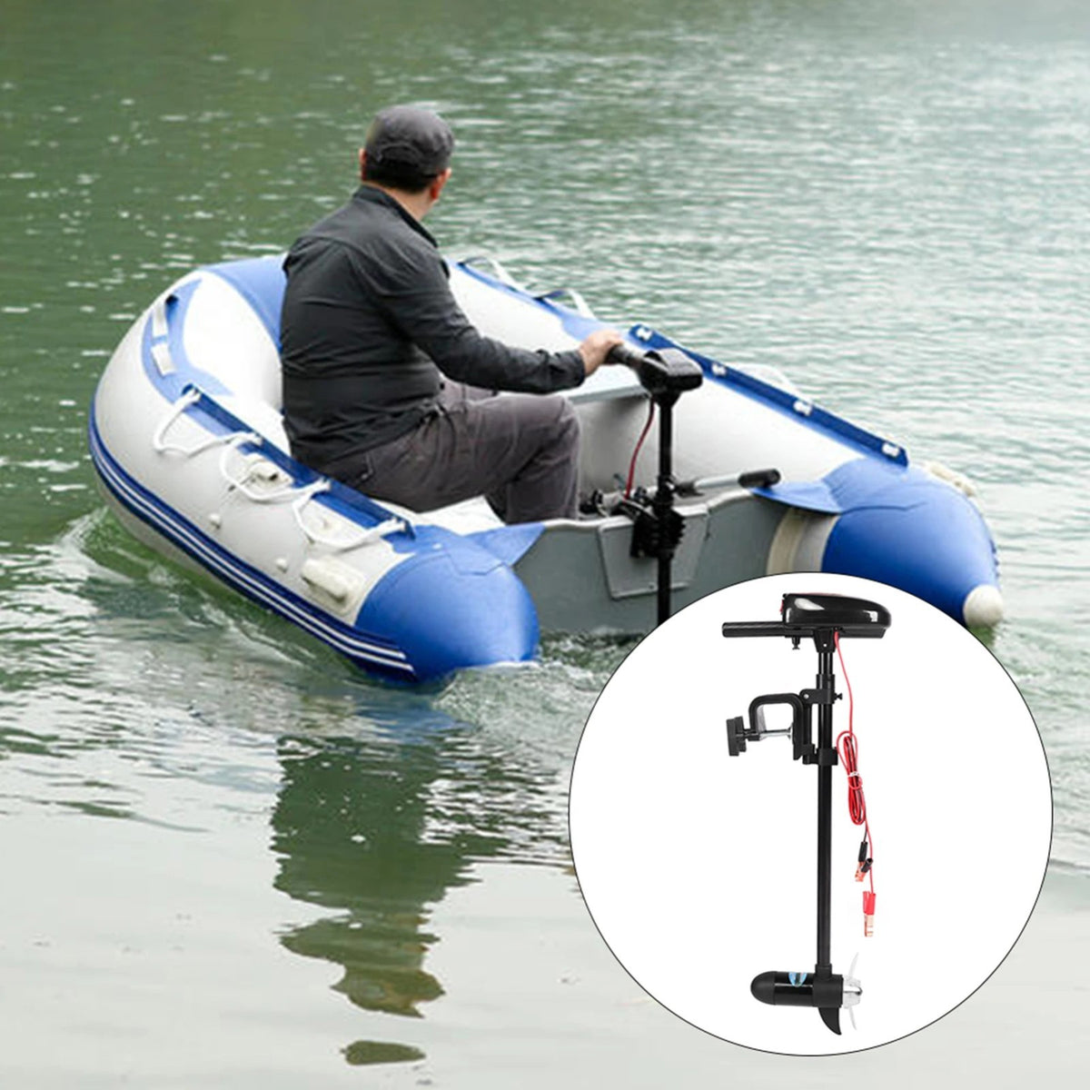 12V 18lbs Brushed Multi‑Gear Electric Mount Trolling Motor with Propeller
