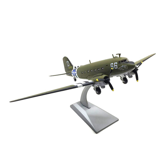 High Simulation 1/100 Scale WWII Douglas C-47 Transport Alloy Aircraft Model I