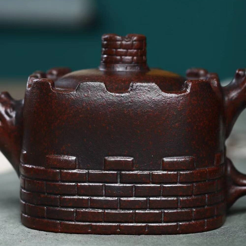 Handmade Teapot The Great Wall Design Original Ore Real Yixing Zisha Purple Clay