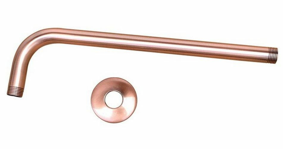8" Antique Red Copper Round Rainfall Shower Heads Extension Pipes Wall Arm Parts