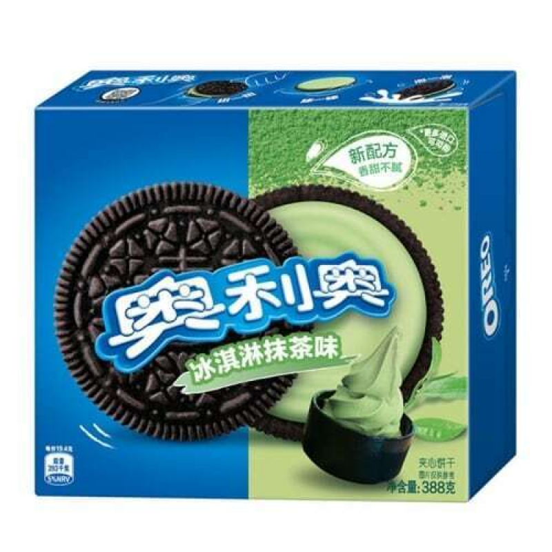 Xiao Zhan Oreo Matcha Green Tea Sandwich Cookies 奥利奥抹茶夹心饼干 388g Delicious Flavor