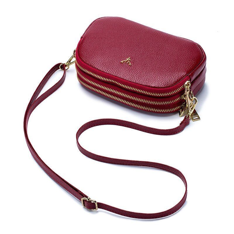 Casual Crossbody Bag Retro Shoulder Bag Flap Cow Leather Messenger Bags Handbags