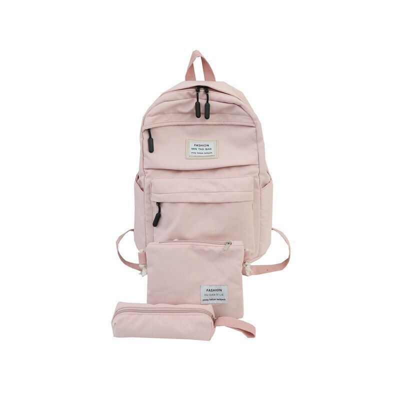 3 PCS/ SET Fashion Backpack Women Backpack School Student Shoulder Bag Traveling
