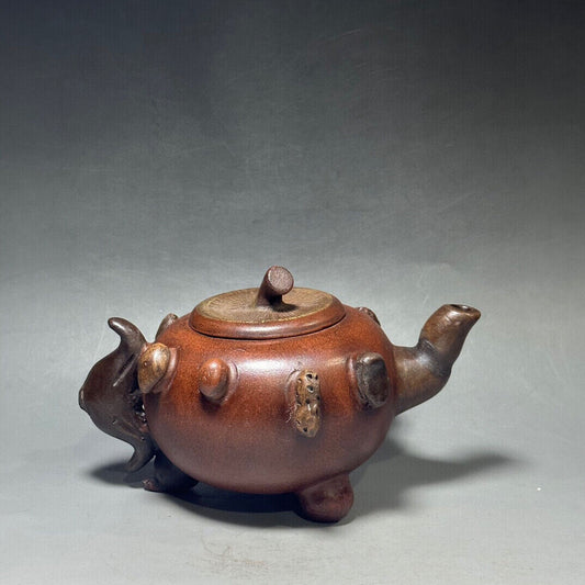 Chinese Yixing Zisha Clay Handmade Exquisite Teapot(百果壶 底款:蒋蓉)