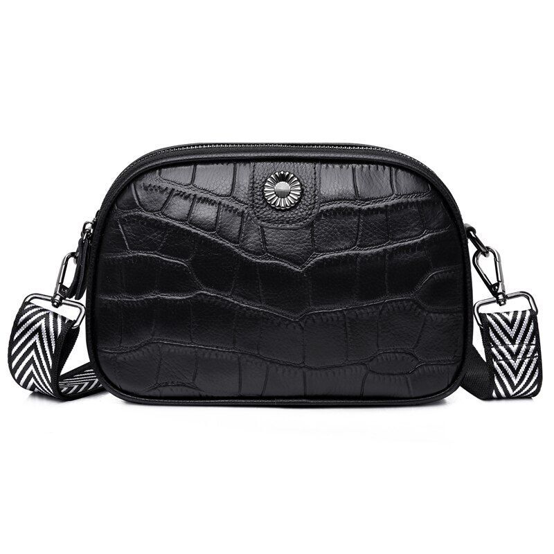 Soft Cowhide Messenger Bag Genuine Leather Shoulder Bag Luxury Handbag Polyester