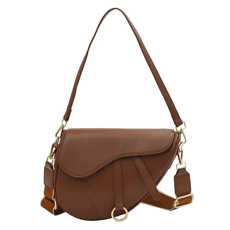 Women's Saddle Bag Purses and Handbag Black Shopper Shoulder Bag