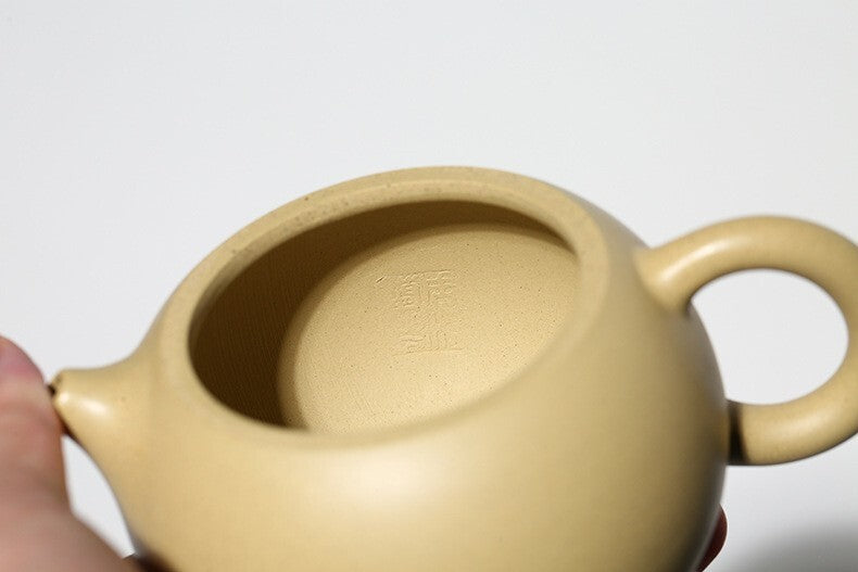 220ml Xishi Pot Real Yixing Zisha Green Clay Marked Tea Pot Handmade On Sales