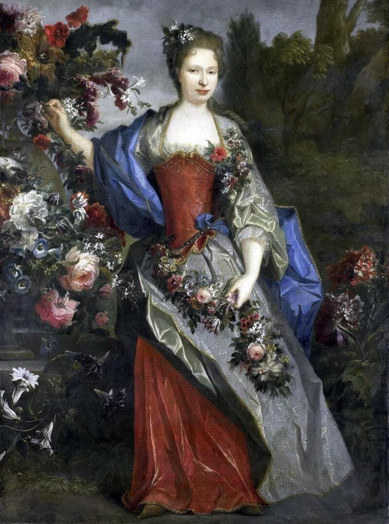 Oil painting Portrait-of-Marie-Louise-Elisabeth-dOrleans-Duchesse-de-Berry-as-Fl