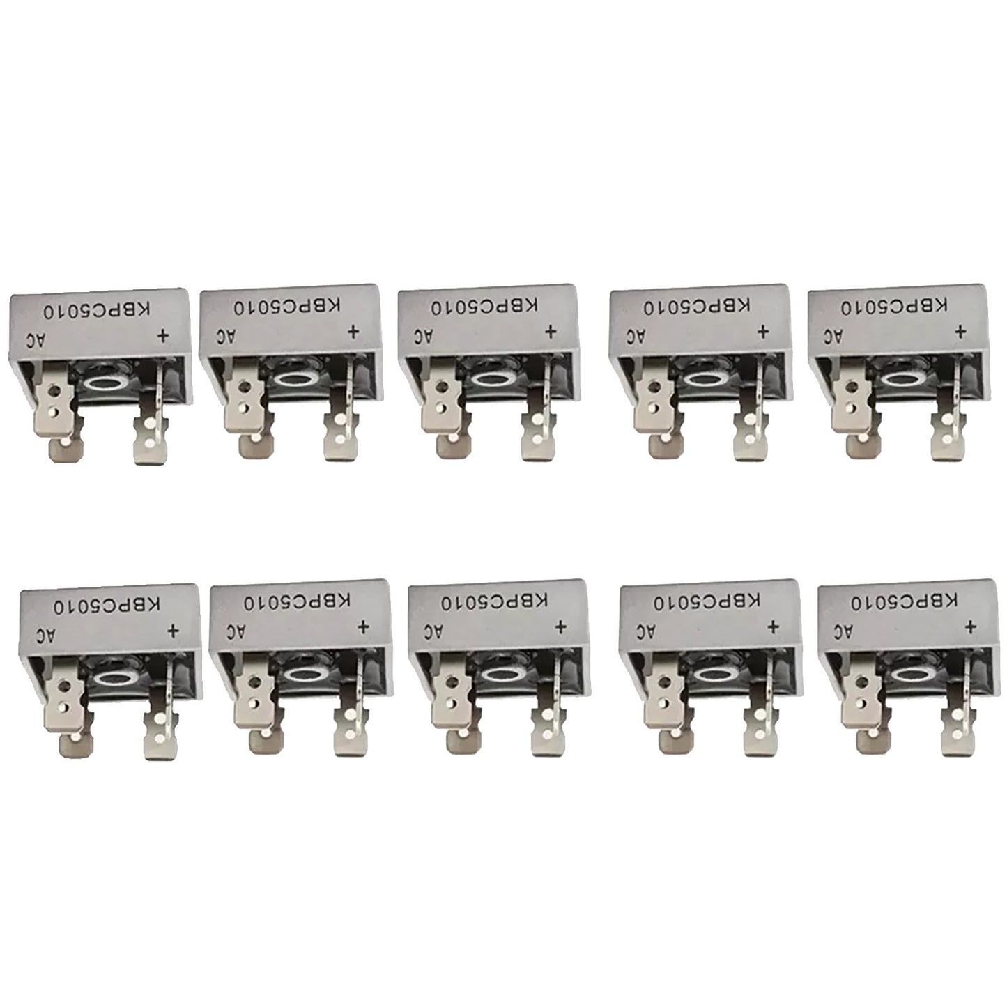 New 10X KBPC5010 -55~150°C 1000V Metal Case Single Phase Diode Bridge Rectifier